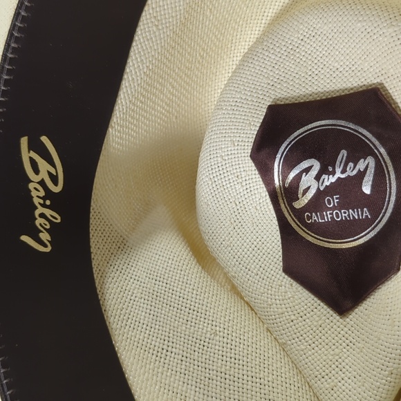 Vintage Bailey of California 'Cuban' straw fedora L - Picture 6 of 7